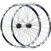 LFSPHQEC Set di ruote for mountain bike 26/27,5/29 freno disco 5 cuscinetti | HG Ruote for bici anteriori posteriori con cerchio in lega di alluminio ad alta resistenza 32H