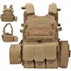 brooksnaji Airsoft Vest Regolabile Multiplo Tasche Protettive Torace Rig | Gilet per paintball, caccia, cosplay, giochi di ruolo, combattimento, battaglia, guardia