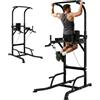 RISINGUKST Stazione per Trazioni e Dip Regolabile fino a 220 cm | Multifunzionale, fitness casa, allenamento muscolare, esercizi corporei, stabile&robusto, montaggio veloce, risparmio spazio