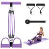 maljixm Pedal Widerstandsband, Multifunzionale Fascia di Resistenza a Pedale, Corda Elastica per Fitness, Ideale per Dimagrire a Casa, Allenare Gli Addominali e Modellare le Gambe, Viola, 1 Pezzi