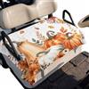 Generic Coprisedile Golf Cart Zucche Autunnali Arancioni e Bianchi | 130 x 79 cm