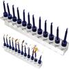 Tsawntd Espositore per Esche da Pesca a 12 Slot con pinze per Hackle - Base in Acrilico Trasparente e 12 Clip a Gancio per Strumenti per la Costruzione di Mosche e organizzazione di Esche