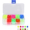 Frdhee 1000 Pezzi Perline da Pesca Assortite, Perline Pesca Plastica Luminosa Perline Rotonde in Plastica Grano Bagliore Pesca Attrezzature Esca Funzioni Accessori per la Notte Pesca All'aperto
