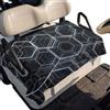 Generic Coprisedile Golf Cart Geometrico Nero Bianco 130x79 cm | Poliestere Traspirante