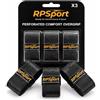 RPSPORT READY FOR PERFORMANCE & SPORT RP Sport Grip Padel Perforato Nero - Overgrip Comfort ad Alta Aderenza per Racchetta da Padel - Impugnatura. Antiscivolo, 3 Pezzi