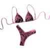 ECMQS Tankini Triangolo a Vita Bassa | 1 set di pantaloncini triangolari di supporto da donna, top regolabile con lacci per gli appassionati di prendere il sole e