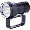 AWEHIRU Weiyiroty Torcia Subacquea, 18000 Lumen IPX8 Scuba Dive Lights 500M Torcia Subacquea A LED, Luminosità E modalità di Illuminazione Regolate, per Sport Subacquei All'Aperto, Nero.