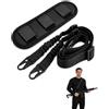 FPIJMG Cinghia Fucile Nero Doppio Punto 1x Tracolla + 1x Imbottitura Spalla Spessa, Antiscivolo con Ganci Metallici Reg. per Caccia Tattica e Airsoft