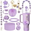 KORVORIA Set 11 Pezzi Accessori per Stanley Borraccia e Cup Quencher H2.0 (30oz/40oz), Kit con Copertura per Cannucce, Tappo Antiperdita, Stivale Silicone e Tracolla