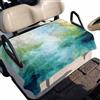 Generic Coprisedile Golf Cart Teal Verde Giallo 130x79 cm | Poliestere Traspirante