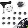Generic Viti per tacchetti da golf a torsione rapida | Set di 12 punte di ricambio portatili e comode, kit di accessori per campi da golf all'aperto
