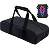 Generic Borsa sportiva con doppia cerniera organizer con manici | Borsa portatile per bocce con divisori per giochi quotidiani, competizioni, viaggi, cortile, prato, spiaggia