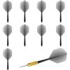 BinXiaoQin 9 alette per freccette con gambo, alette Fusion Softdart, fusti per freccette in plastica flessibile, standard 4 blade freccette con gambo, accessori per freccette fissi, per assist freccette stabili