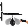 SuhoFutus Piattaforma Speed Bag, montaggio a parete, 360°, regolabile in altezza | Piattaforma Speed Bag per allenamento di boxe con Speedball a 360°, altezza regolabile da 30 cm, struttura in legno e acciaio