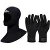 Gralara Cuffia E Guanti da Muta con Isolamento Termico per Immersioni, Snorkeling, Surf E Pesca, Adatti per attività Acquatiche in Mare, per Adulti.