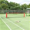 Molumvel Rete da tennis, rete sportiva con telaio in acciaio, poliestere | Materiale resistente alle intemperie, con borsa per il trasporto, ideale per giardino e parco