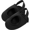 USHOBE Neoprene Copriscarpe da Ciclismo Nero, Antiscivolo per Bici | Banda Elastica Posteriore, Bordo Rinforzato, Fascia Regolabile, per Pedali, Strada e Tragitto Quotidiano