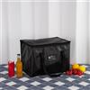 HEIBTENY Borsa termica in tessuto laminato, grande, isolante, per uomini e donne, impermeabile, per ufficio, picnic, spiaggia, viaggi, campeggio, barbecue, 35 x 23 x 26 cm (35 x 23 x 26 cm)