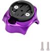 Caswynlife Supporto per computer da bicicletta per tappo manubrio bici pieghevole, CNC | Per dispositivi GPS wahoo, display centralizzato salvaspazio per sistema Neo Dual Bolt nero, argento, viola