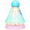 Kivivaka Volani a LED in nylon, confezione da 3, per sport all'aria aperta, volani a | Luci LED integrate, gonna antivento in nylon, volo stabile in brezza, set da 3 pezzi, blu, giallo, rosa