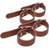 Toyvian 2 Paia Cinghie per Cestino Bici Anteriore Regolabili in Pelle | Cestini Frontali in Vimini, Stile Minimalista e Pratico, Adatte a Bici e Adulti, Uso All'aperto