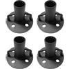 Generic di supporto per flangia rotonda, resistente, 4 pezzi | Base di montaggio a pavimento per tenda, tenda, baldacchino, giardino, campeggio, recinzione patio, cortile, terrazza
