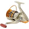 RiToEasysports Mulinello da Pesca a Spinning 9000, Corpo in Metallo 12BB | Telaio in Lega di Alluminio, Ingranaggi in Ottone, Braccio Bilanciere in Metallo CNC, Bobina Leggera di Grande capacità,