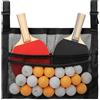 Yctenophore Ping Pong Paddle & Ball Holder Under-Table Mesh Storage Bag con cinghie | 40 x 24 cm, tessuto a rete in PVC traspirante, nero, design regolabile e sospeso, accessorio da ping pong