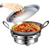 Générique Casseruola in Acciaio Inox con Coperchio Kit Da Cucina Portatile con | Pentole in acciaio inossidabile resistenti a cere e liquidi per cucina interna e esterna,