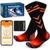AAVNN Calze Riscaldate a Batteria, Calzini Riscaldati a Batteria con 5000 mAh, 4 Livelli di Temperatura e Controllo tramite App, per Uomo e Donna, Sci, Trekking e Campeggio.