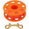 Agatige 30M Mulinello da immersione subacquea per dito e moschettone estremità | Bobina leggera in plastica per dito, mulinello da immersione ad alta visibilità per immersioni in relitti, grotte