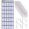 Merkloos Omgoods - Organizer per cuffie da appendere - Borsa portaoggetti - Organizer per aula scolastica - Oltre 30 scomparti - 1700 x 666 mm - Design portatile