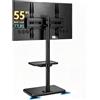 Merkloos Supporto TV da pavimento per televisori da 26 a 55 pollici, colore nero