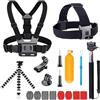 YHTSPORT 11 in 1 Kit Accessori per Action Cam Compatibile con GoPro Hero 12 11 10 9 8 Max 7 6 5 4 Black GoPro 2018 Session Fusion Silver White Insta360 DJI SJCAM APEMAN AKASO ECC.