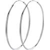IMINI Orecchini a Cerchio Grandi Da 90 Mm Orecchini a Cerchio Grandi In Argento Sterling S925 Senza Fine Per Donne e Ragazze