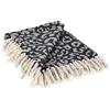 DII 100% Cotone Chevron Herringbone Throw per Interni/Esterni Campeggio BBQ, spiagge Everyday - Coperta 127 x 152,4 cm Chevron Nautical Blu Leopardo Black