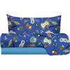 hermet Jolly, Set Lenzuola Letto Singolo Tennis, 100% Cotone, Lenzuolo Sopra + Lenzuolo con Angoli + Federa, Completo Letto Fantasia Cameretta