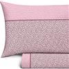 Vionara Home Completo Lenzuola in Flanella di Puro Cotone, Anti-pilling, Completo Letto Invernale in Morbido Caldo Cotone, Made in Italy (F130 - Rosa, Matrimoniale)