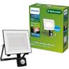 PHILIPS Lois UltraEfficient, Faretto da esterni con sensore, Antracite | 14 W, 3000 K, Durata fino a 50000 h, Rivestimento PowerShield, Resistente all'acqua e alle intemperie, Luce potente