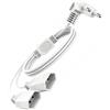 VINATO Prolunga Elettrica 2 in 1 con Spina Piatta 90°, 0,5 m, Multipresa Extra Piatta 250 V/2,5 A, Cavo Corto per Spazi Stretti, Bianco