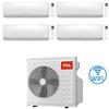 TCL Climatizzatore Condizionatore TCL Elite serie F Wifi R32 Quadri Split Inverter 9000 + 9000 + 9000 + 18000 BTU con U.E. MT3240 Classe A++/A+