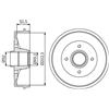 Bosch 2x Tamburo freno Assale posteriore 0 986 477 197 BOSCH per NISSAN NOTE MICRA III