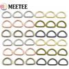 Meetee 50/100/200 pz 10/13mm metallo D anello fibbie per borsa cinghia collare per cani tessitura regolare gancio chiusura anelli di collegamento accessori fai da te