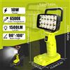 dawupine Per Ryobi 18V Batteria Al Litio P107 P108 18 Perline LED Luci di Lavoro Lanterne Portatili Lampada Da Campeggio Torcia Torcia Elettrica Faretti