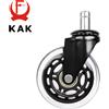 KAK 5PCS KAK 3 "Ruota silenziosa universale Sedia da ufficio Ruote di ricambio 60KG Ruote in gomma morbida e sicura Ruota per mobili Hardware