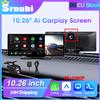 Srnubi 10.26 "4K DVR Dash Cam Retrovisore Wireless Carplay e Android Lettore di Navigazione Auto Dual Len Registratore Cruscotto WIFI 5.0BT
