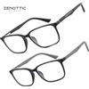 ZENOTTIC Occhiali anti luce blu da uomo, montatura quadrata sportiva, occhiali per computer antiriflesso