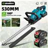 Yofidra NEWBENY Tagliasiepi elettrico 530MM 180 ° Angolo di regolazione Rasaerba Tagliasiepi Potatore Utensile elettrico da giardino per Makita 18V Batteria Pin