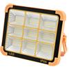 NONE Faretto LED Solare 100W con Batteria Ricaricabile, 288 LED ad Alta Potenza, Ricarica Solare e USB, Illuminazione Esterna 4-6 Ore, Pannello Monocristallino 6V, Luce Potente per Giardino, Terrazza,