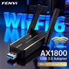 fenvi Adattatore USB 3.0 FENVI WiFi 6 AX1800 Dual Band 2.4G/5Ghz Ricevitore Wireless USB Dongle Scheda di Rete Wi-Fi 6 per Laptop PC Win10/11